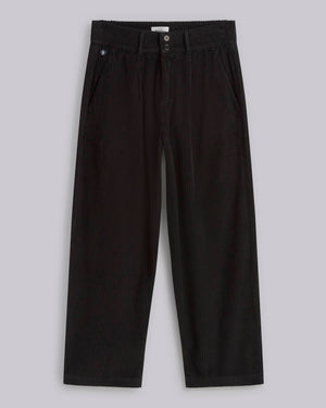 Corduroy Pleated Pants Black
