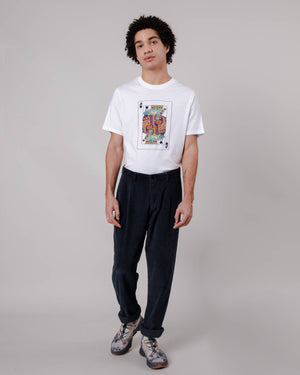 Corduroy Pleated Pants Navy