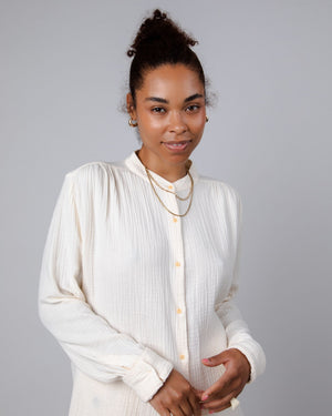 Bubble Mao Regular Blouse Ecru