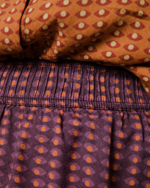 Eyes Short Skirt Prune