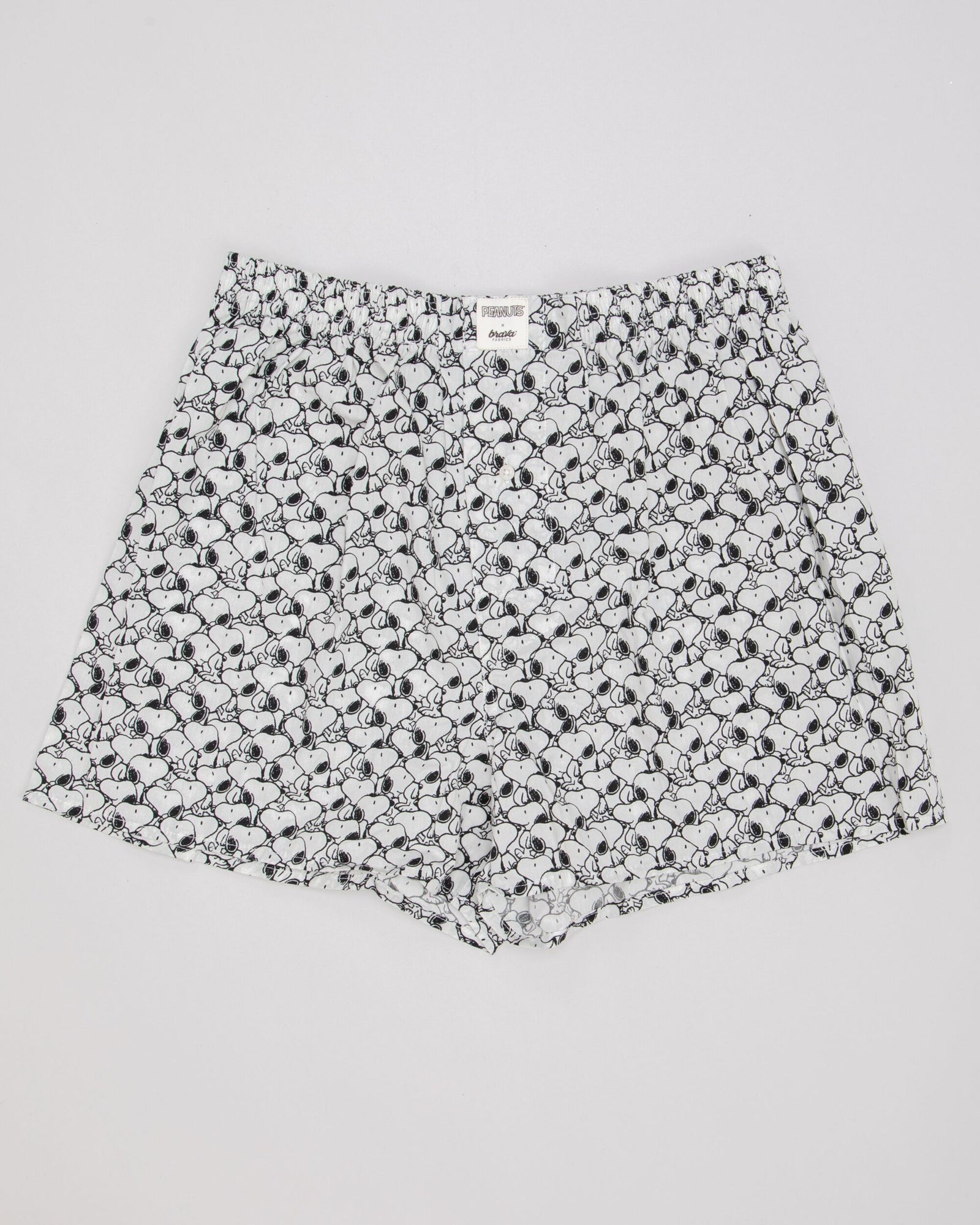Peanuts B&W Cotton Boxers Ecru
